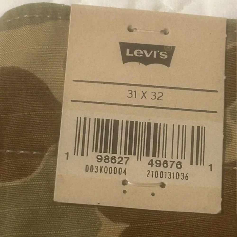 Levi's XX Cargo Baggy Pants Mens 31x32 Camo Utility Adjustable Waist Cotton NEW